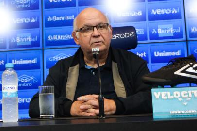 *A PEDIDO DE ADRIANO MATIAZZO* Coletiva do presidente do Grêmio Romildo Bolzan (12/05/2022) - Foto: Rodrigo Fatturi/Grêmio/Divulgação<!-- NICAID(15094431) -->