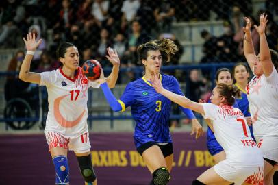 CAXIAS DO SUL, RS, BRASIL - 2022.05.12 - Partida de handebol entre Brasil x Turquia, pelas Surdolimpíadas, em Caxias do Sul. (Foto: ANDRÉ ÁVILA/ Agência RBS)<!-- NICAID(15094767) -->