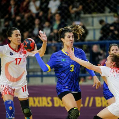 CAXIAS DO SUL, RS, BRASIL - 2022.05.12 - Partida de handebol entre Brasil x Turquia, pelas Surdolimpíadas, em Caxias do Sul. (Foto: ANDRÉ ÁVILA/ Agência RBS)<!-- NICAID(15094767) -->