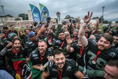 Final do Gauchão de Futebol Americano 2022, entre Santa Maria Soldiers e Porto Alegre Pumpkins<!-- NICAID(15096725) -->