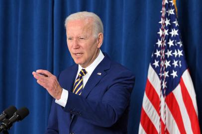 US President Joe Biden speaks about the May 2022 Jobs Report from the Rehoboth Beach Convention Center on June 3, 2022, in Rehoboth Beach, Delaware. - US employers added 390,000 jobs last month, the government reported on June 3, 2022, a sign of a slowdown in hiring but still a better-than-expected result. The jobless rate held steady at 3.6 percent for the third consecutive month, just a tenth of a point above the pre-pandemic level of February 2020, the Labor Department said. (Photo by MANDEL NGAN / AFP)<!-- NICAID(15115605) -->