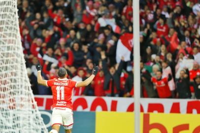 Gol do Internacional no jogo contra o Flamengo pelo Campeonato Brasileiro série A - Porto Alegre, 11/06/2022 - Lauro Alves/Agência RBS<!-- NICAID(15121895) -->