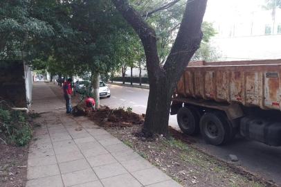 No dia que escola completa 20 dias sem energia elétrica, começam as obras para normalizar o serviço no Instituto Flores da Cunha<!-- NICAID(15133871) -->