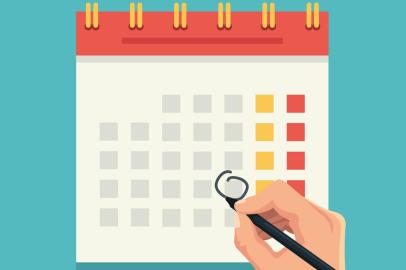 Calendário. Foto: PrettyVectors / stock.adobe.comFonte: 96869682<!-- NICAID(15081911) -->