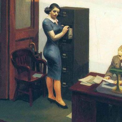 Office at Night (1940), de Edward Hopper<!-- NICAID(15151785) -->