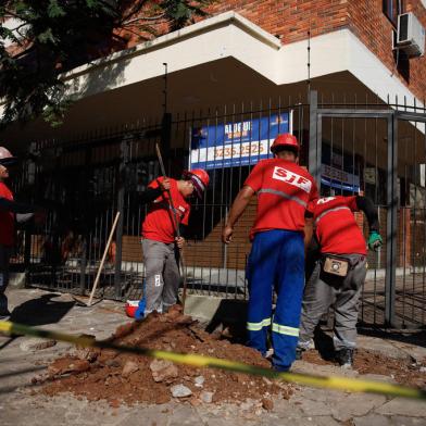 Porto Alegre, RS, Brasil - 04/08/2022 - Rua Botafogo toda em obras. (Foto: Anselmo Cunha/Agência RBS)Indexador: Anselmo Cunha<!-- NICAID(15167043) -->