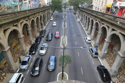 Imagens do Viaduto Otávio Rocha em Porto Alegre. Foto: Ronaldo Bernardi / Agencia RBS<!-- NICAID(15183766) -->