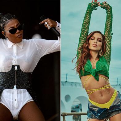 Montagem - Ludmilla e Anitta . Montagem sobre fotos Mauro PIMENTEL / AFP / André Nicolau / Divulgação <!-- NICAID(15190420) -->