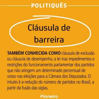 Arte do Politiquês sobre cláusula de barreira.<!-- NICAID(15192908) -->