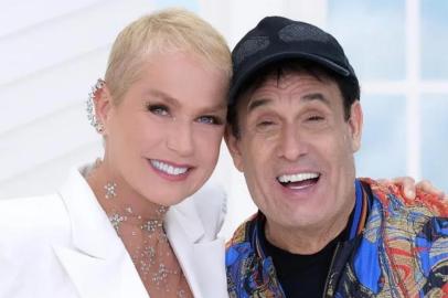 Xuxa Meneghel e Sérgio Mallandro nos bastidores do filme Mallandro: O Errado que Deu Certo<!-- NICAID(15199007) -->