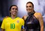 Marta é homenageada e inaugura estátua de cera na CBF