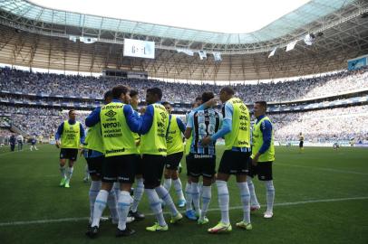 BRASIL, RS, PORTO ALEGRE. 11/09/2022. Na Arena, Grêmio recebe o Vasco da Gama pela Série B do Brasileirão. Jogo marca o retorno do técnico Renato Portaluppi ao comendo do Tricolor. (Foto: Anselmo Cunha/Agência RBS)<!-- NICAID(15203073) -->