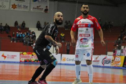 Lance de jogo entre Marau e Lagoa pelo Gauchão de futsal 2022.<!-- NICAID(15203803) -->