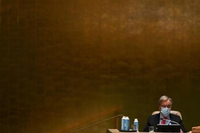 United Nations Secretary-General Antonio Guterres addresses the 77th session of the United Nations General Assembly at UN headquarters in New York City on September 20, 2022. (Photo by TIMOTHY A. CLARY / AFP)<!-- NICAID(15211152) -->