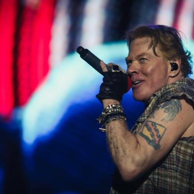 Fotos da turnê do Guns N Roses no Brasil. Na foto, Axl Rose.<!-- NICAID(15215482) -->