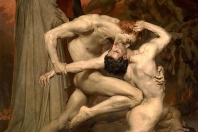 Dante e Virgílio no Inferno (1850), quadro pintado por William-Adolphe Bouguereau<!-- NICAID(15225124) -->