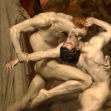 Dante e Virgílio no Inferno (1850), quadro pintado por William-Adolphe Bouguereau<!-- NICAID(15225124) -->