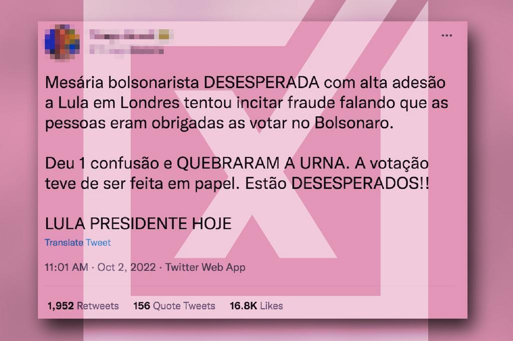 Vini Jr não criticou Bolsonaro no Twitter; postagem é de outro usuário