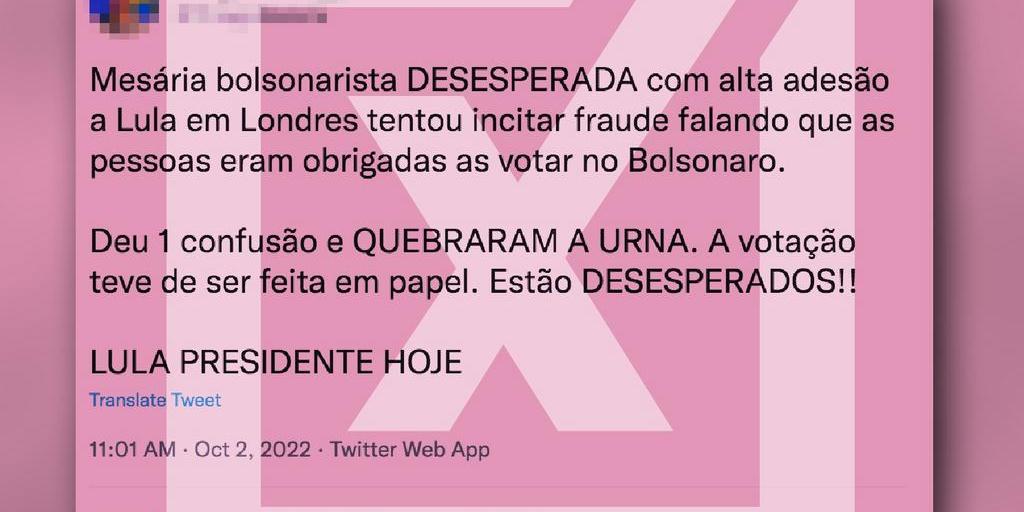 Vini Jr não criticou Bolsonaro no Twitter; postagem é de outro usuário