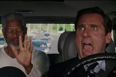 Morgan Freeman e Steve Carell em A Volta do Todo Poderoso<!-- NICAID(15235989) -->