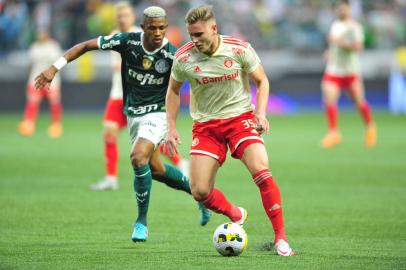 Centroavante Alemão, do Inter, em jogo contra o Palmeiras, em São Paulo. Ricardo Duarte/Inter/DivulgaçãoIndexador: RICARDO DUARTE<!-- NICAID(15238591) -->