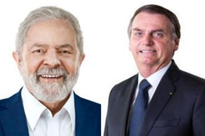 Fotomongagem com imagens de urna de Lula e Bolsonaro.<!-- NICAID(15246363) -->