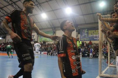 Gol do Passo Fundo futsal nas oitavas de final do Gauchão da Série A em 2022.<!-- NICAID(15261497) -->