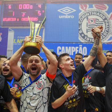 Erechim, RS, Brasil, 13/11/2022 - Atlântico e Corinthians fazem o 2º jogo da final da Liga Nacional de Futsal em Erechim - Foto: Jefferson Botega/Agência RBSIndexador: Jeff Botega<!-- NICAID(15263876) -->