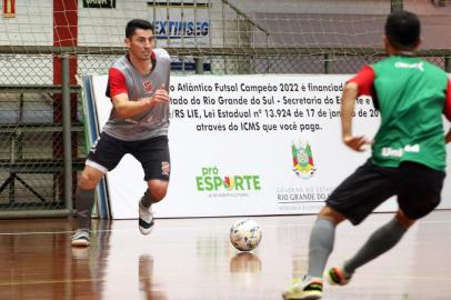 Treino do Atlântico, de Erechim, time de futsal no Gauchão Série A em 2022.<!-- NICAID(15266905) -->