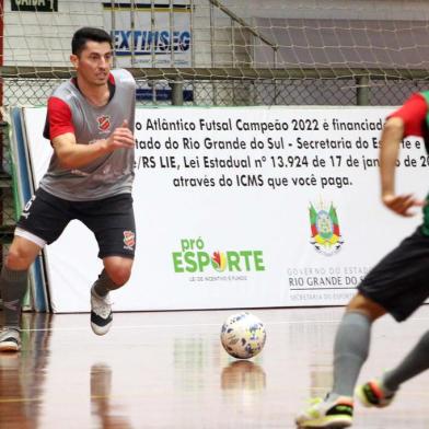 Treino do Atlântico, de Erechim, time de futsal no Gauchão Série A em 2022.<!-- NICAID(15266905) -->