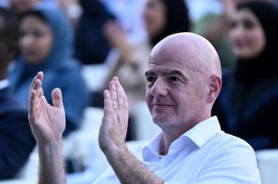 FIFA President Gianni Infantino attends a Youth festival opening ceremony in Doha on November 17, 2022, ahead of the Qatar 2022 World Cup football tournament. (Photo by Kirill KUDRYAVTSEV / AFP)Editoria: SPOLocal: DohaIndexador: KIRILL KUDRYAVTSEVSecao: soccerFonte: AFPFotógrafo: STF<!-- NICAID(15268123) -->