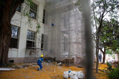 Porto Alegre, RS, Brasil, 21/11/2022 - Obras de restauração do Instituto de Educação General Flores da Cunha, em Porto Alegre - Foto: Jefferson Botega/Agência RBSIndexador: Jeff Botega<!-- NICAID(15271219) -->