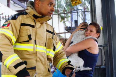 Porto Alegre, RS, Brasil, 23/11/2022 - Princípio de incêndio na residência 820 da rua Gomes Jardim. Foram salvos a cachorra Sapeca e o papagaio Mano, que estavam sozinhos no local. Fotos: Jonathan Heckler / Agencia RBS<!-- NICAID(15273376) -->