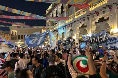 *A PEDIDO DE FELIPE BORTOLANZA* Torcida argentina no Mundial do Qatar. - Foto: Alice Bastos Neves/Agência RBS<!-- NICAID(15276551) -->