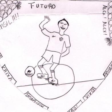 Desenho feito por Alex Telles quando criança.<!-- NICAID(15282435) -->