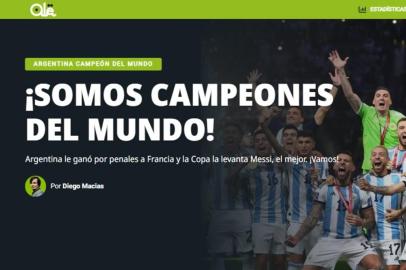 Repercussão na imprensa do tricampeonato da Argentina na Copa do Mundo<!-- NICAID(15298836) -->