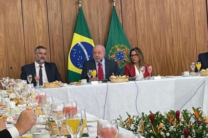Lula em encontro com a imprensa no Palácio do Planalto. Foto: Rodrigo Lopes/Agência RBS<!-- NICAID(15319861) -->