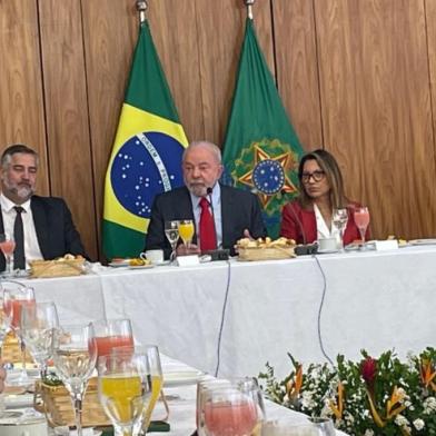 Lula em encontro com a imprensa no Palácio do Planalto. Foto: Rodrigo Lopes/Agência RBS<!-- NICAID(15319861) -->