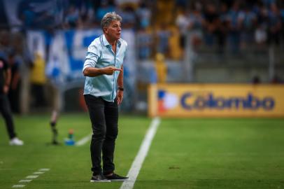 Gremio x Sao LuizRS - FUTEBOL/RECOPA GAUCHA 2023 /GREMIO X SAO LUIZ - ESPORTES - Lance da partida entre Gremio e Sao Luiz disputada na noite desta terÃ§a-feira, na Arena do Gremio, valida pela Recopa Gaucha 2023. FOTO: LUCAS UEBEL/GREMIO FBPAEditoria: SPOLocal: Porto AlegreIndexador: Lucas UebelSecao: futebolFonte: Gremio.netFotógrafo: Gremio x Sao Luiz<!-- NICAID(15327440) -->