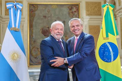 Presidente da República, Luiz Inácio Lula da Silva durante reunião com o Presidente da República Argentina, Alberto Fernández - Casa Rosada, Buenos Aires - Argentina. Foto: Ricardo Stuckert/PR / Divulgação<!-- NICAID(15328996) -->