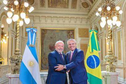 Presidente da República, Luiz Inácio Lula da Silva durante reunião com o Presidente da República Argentina, Alberto Fernández - Casa Rosada, Buenos Aires - Argentina. Foto: Ricardo Stuckert/PR / Divulgação<!-- NICAID(15328993) -->