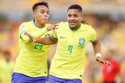 Brasil x Equador pelo Sul-Americano Sub-20 2023 no estádio El Campin na cidade de Bogotá, na Colômbia nessa terça-feira 31/01.Foto: Rafael Ribeiro / CBFIndexador: RAFAEL RIBEIRO<!-- NICAID(15336476) -->