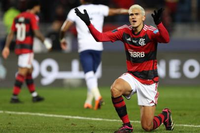 Flamengos Brazilian forward Pedro reacts during the FIFA Club World Cup semi-final football match between Brazils Flamengo and Saudi Arabias Al-Hilal at the Ibn Batouta Stadium in Tangier on February 7, 2023. (Photo by Fadel Senna / AFP)Editoria: SPOLocal: TangiersIndexador: FADEL SENNASecao: soccerFonte: AFPFotógrafo: STF<!-- NICAID(15342744) -->