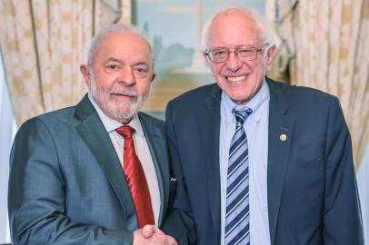 10.02.2023 - Presidente da República, Luiz Inácio Lula da Silva, durante audiência com o Senador Bernie Sanders. Washington (EUA). Foto: Ricardo Stuckert/PR<!-- NICAID(15346285) -->