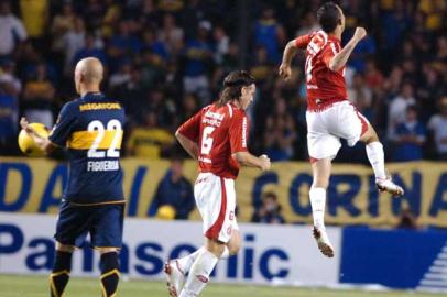 zol -  comemoração -  marcão e magrão  - inter x Boca Juniors  - Copa Sul-Americana  - buenos aires - argentina - bombonera - internacional - colorados - futebol - esporte - 06/11/2008