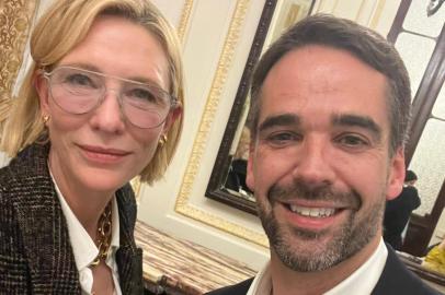 Eduardo Leite encontra Cate Blanchett<!-- NICAID(15939441) -->