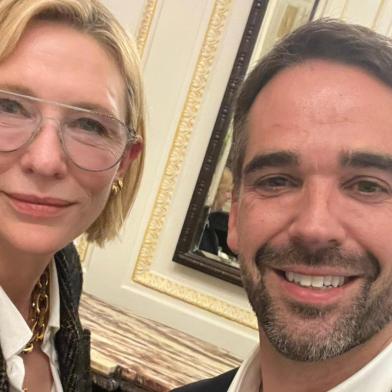 Eduardo Leite encontra Cate Blanchett<!-- NICAID(15939441) -->